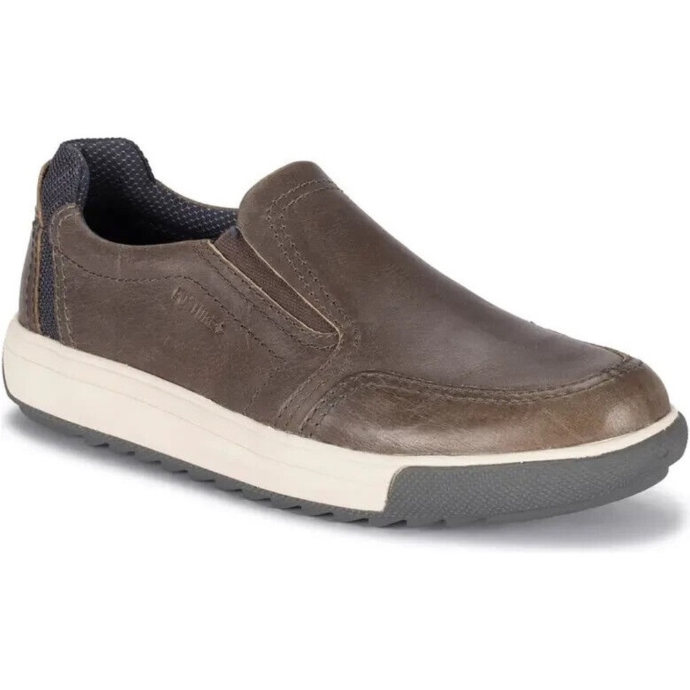 BARETRAPS Jarred Men's Leather Slip-on Sneaker size 8 Mahogany Mist Grey - NEW